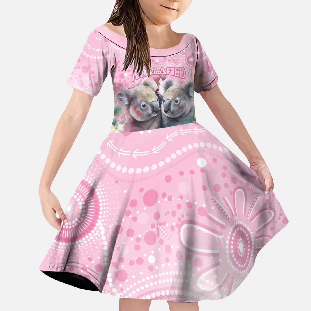 Australia Koala Valentine's Day Family Matching Long Sleeve Bodycon Dress and Hawaiian Shirt Koalified To Be Your Valentine