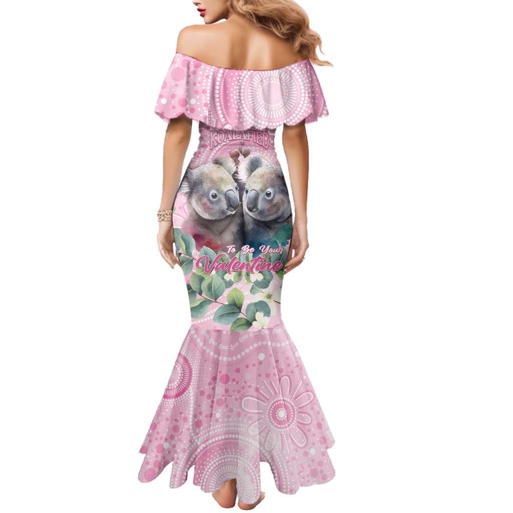 Australia Koala Valentine's Day Family Matching Mermaid Dress and Hawaiian Shirt Koalified To Be Your Valentine