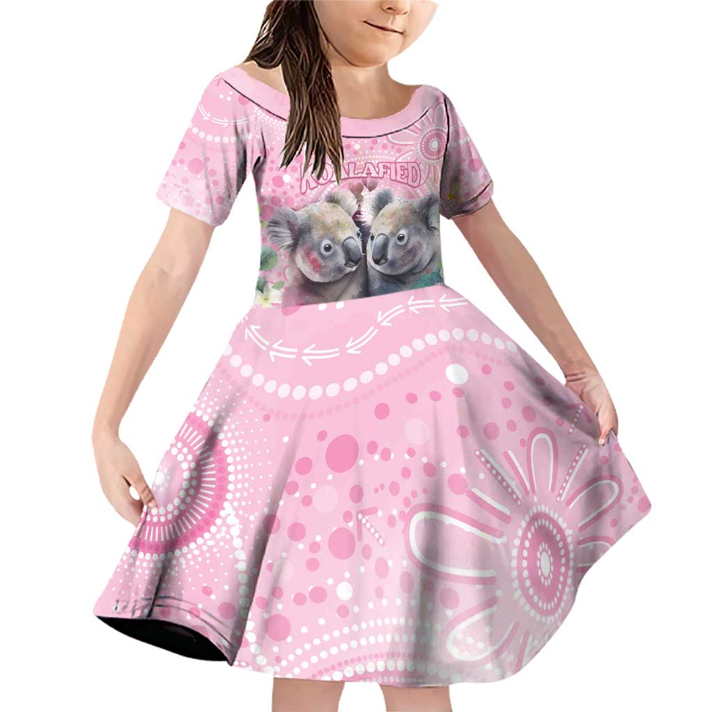 Australia Koala Valentine's Day Family Matching Off Shoulder Short Dress and Hawaiian Shirt Koalified To Be Your Valentine