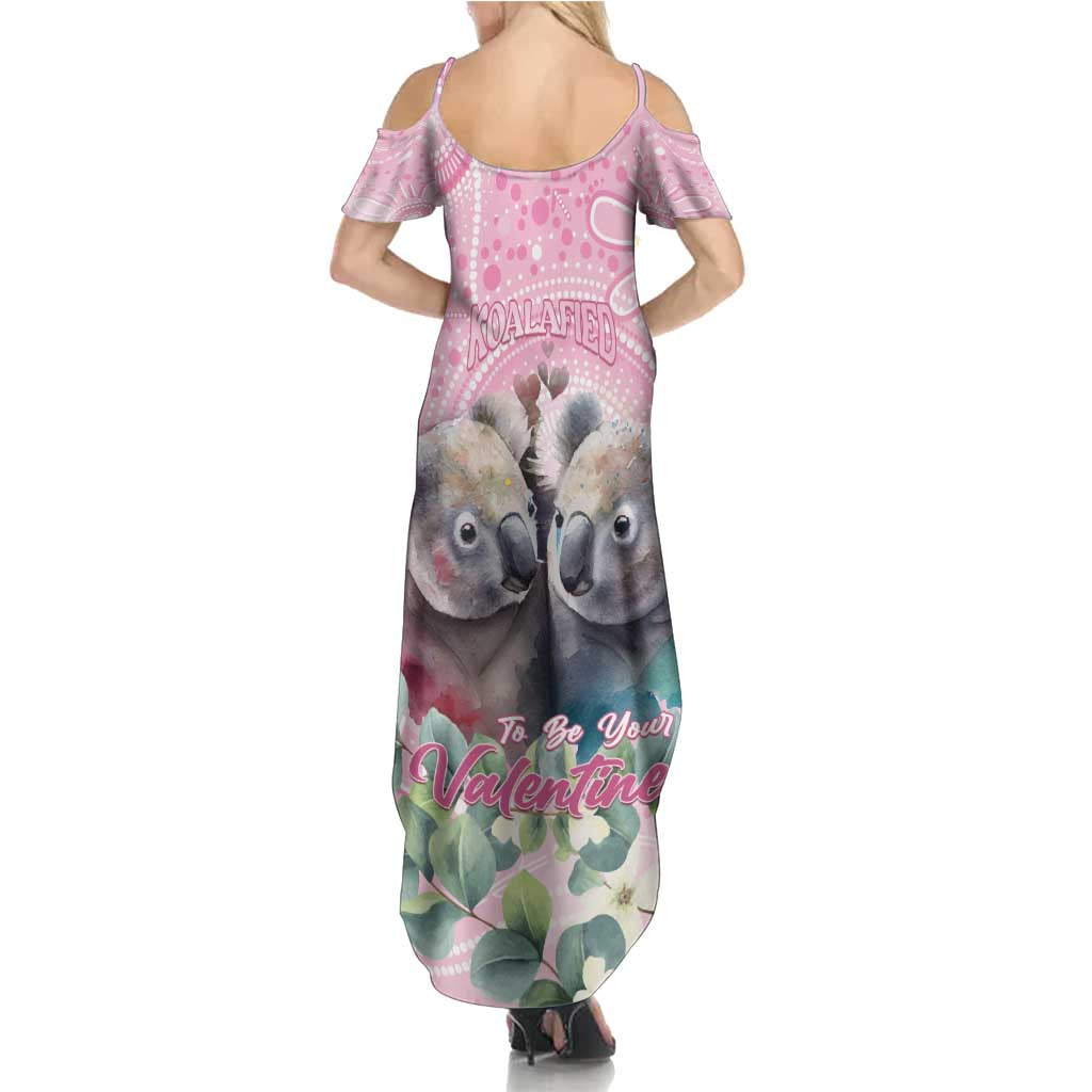 Australia Koala Valentine's Day Family Matching Summer Maxi Dress and Hawaiian Shirt Koalified To Be Your Valentine