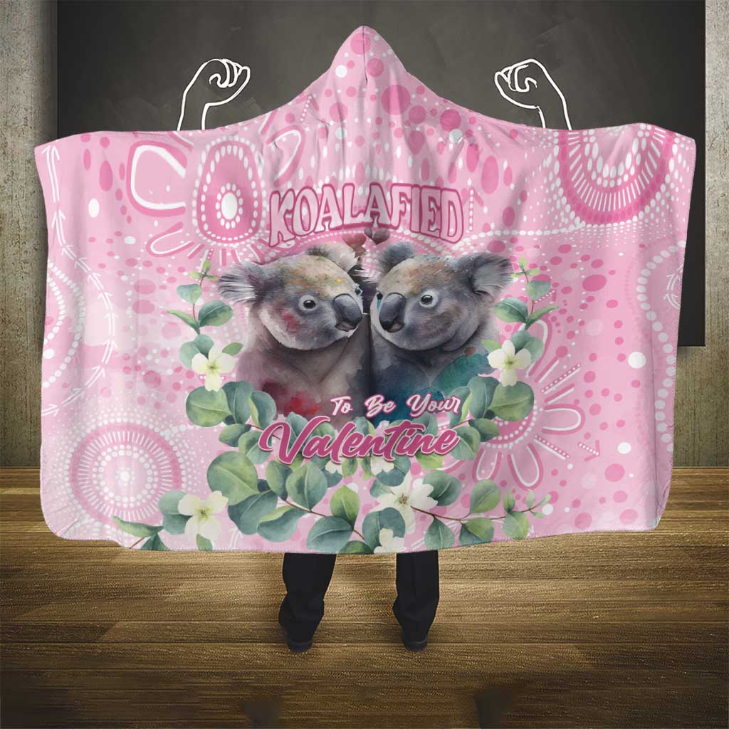 Australia Koala Valentine's Day Hooded Blanket Koalified To Be Your Valentine