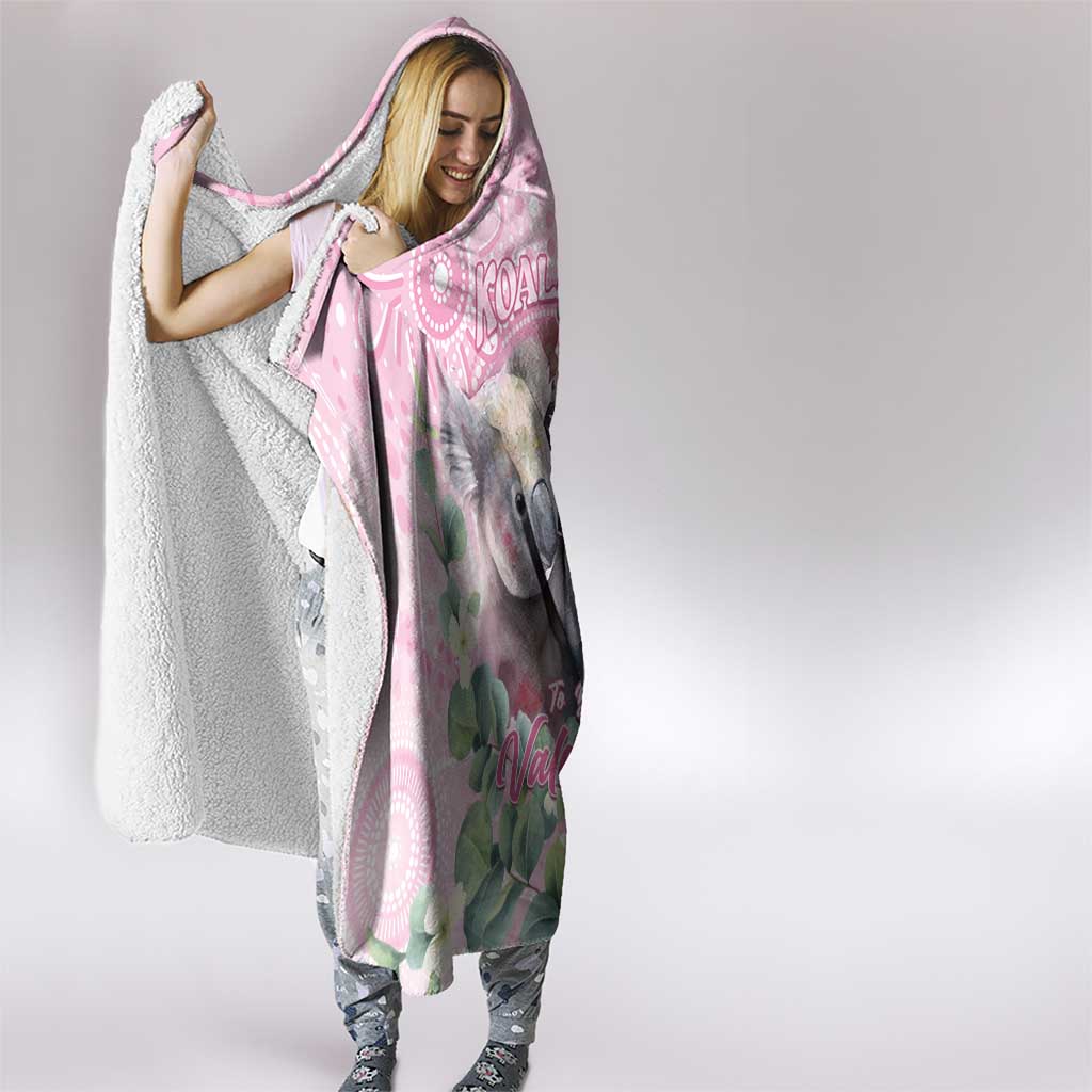 Australia Koala Valentine's Day Hooded Blanket Koalified To Be Your Valentine