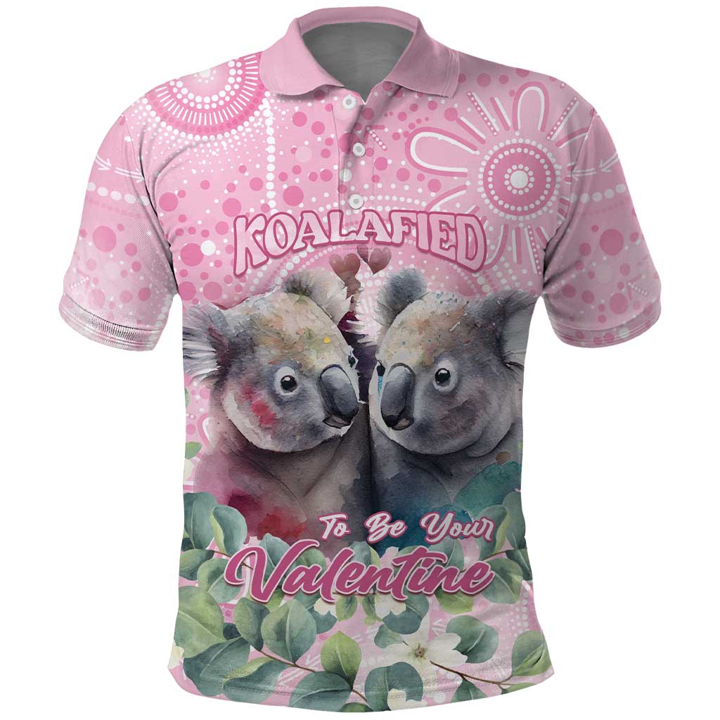 Australia Koala Valentine's Day Polo Shirt Koalified To Be Your Valentine - Vibe Hoodie Shop