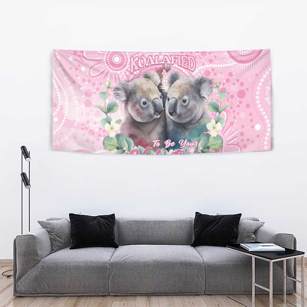 Australia Koala Valentine's Day Tapestry Koalified To Be Your Valentine - Vibe Hoodie Shop