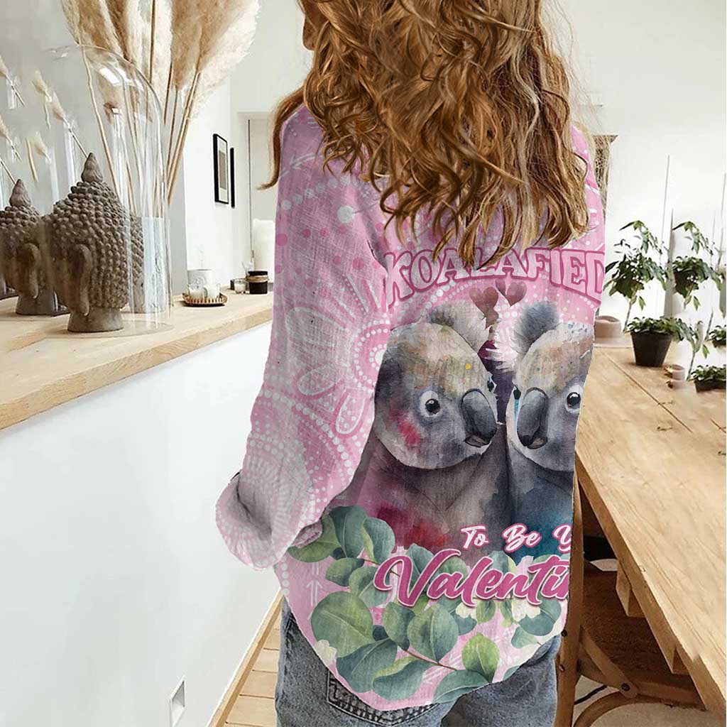 Australia Koala Valentine's Day Women Casual Shirt Koalified To Be Your Valentine - Vibe Hoodie Shop