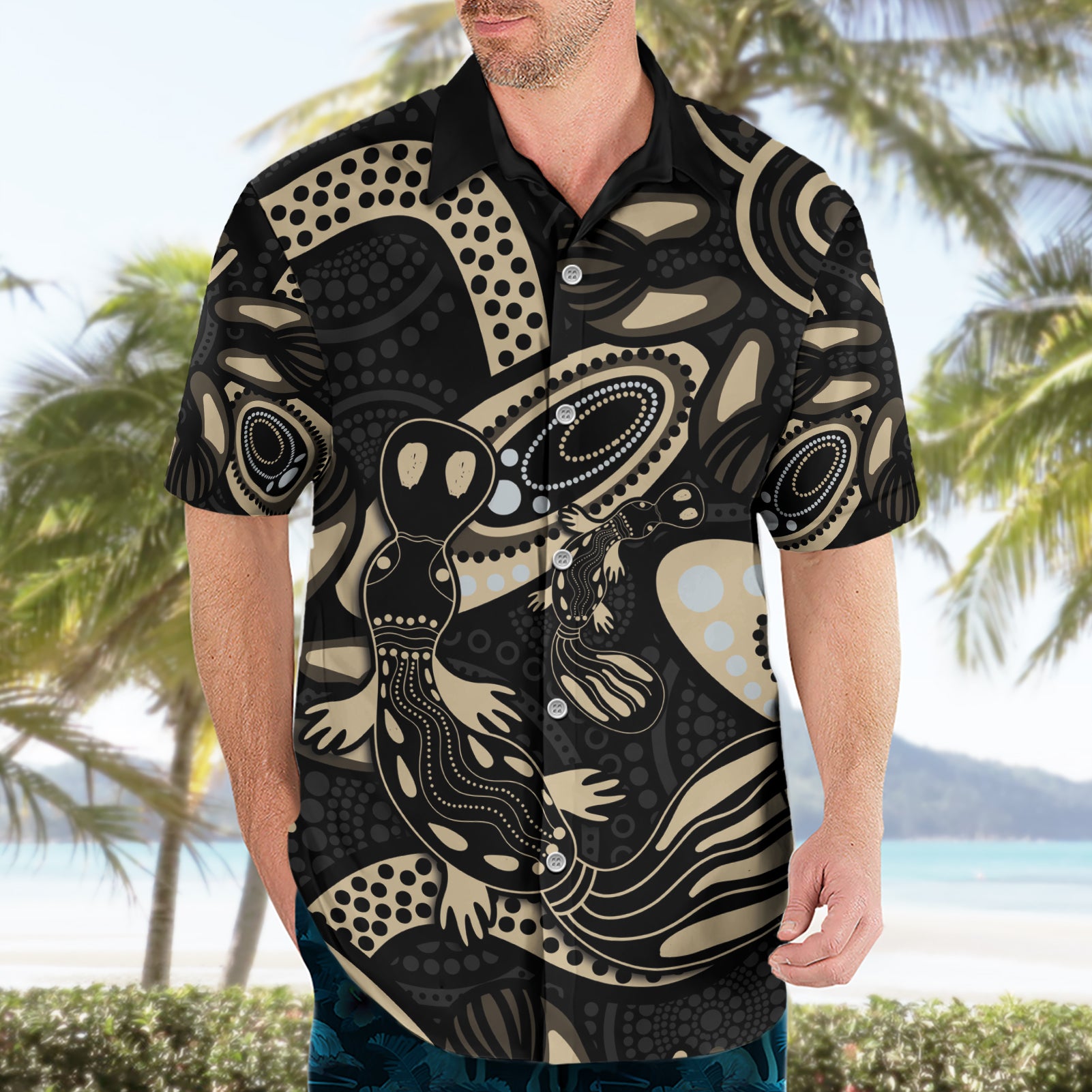 Australia Mothers Day Hawaiian Shirt Mom And Baby Platypus Aboriginal Art - Vibe Hoodie Shop