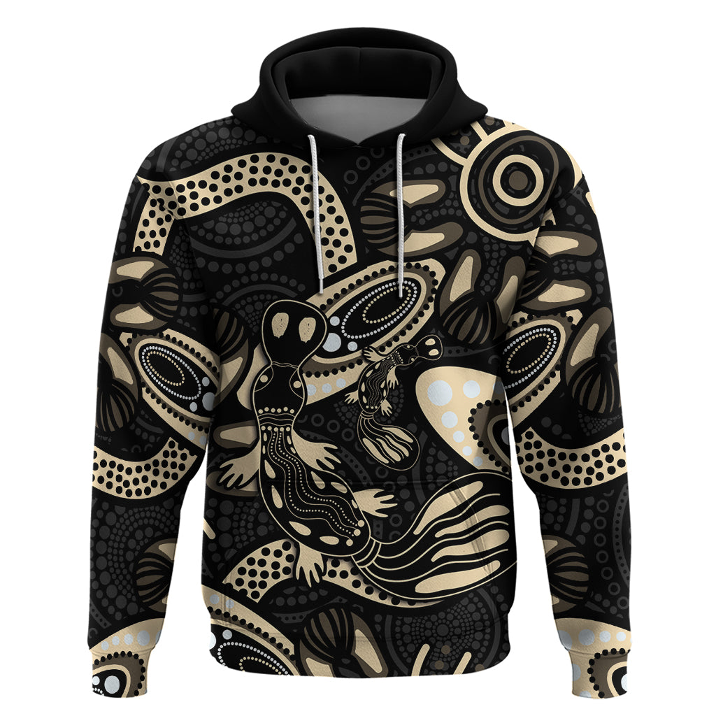 Australia Mothers Day Hoodie Mom And Baby Platypus Aboriginal Art - Vibe Hoodie Shop