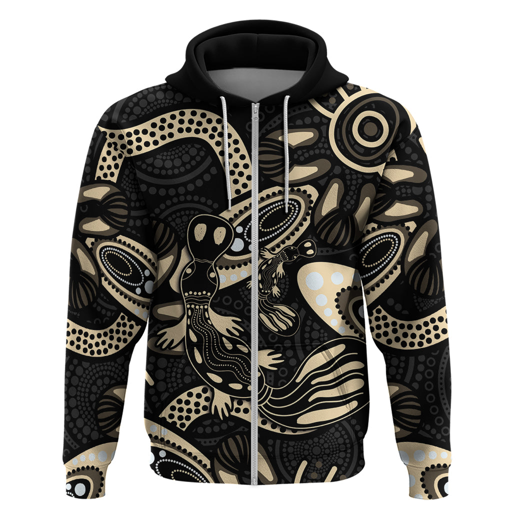 Australia Mothers Day Hoodie Mom And Baby Platypus Aboriginal Art - Vibe Hoodie Shop