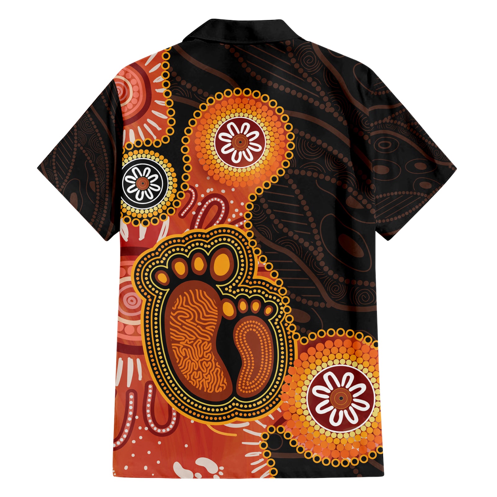 Australia Mothers Day Hawaiian Shirt Mom And Baby Footprint Indigenous - Vibe Hoodie Shop