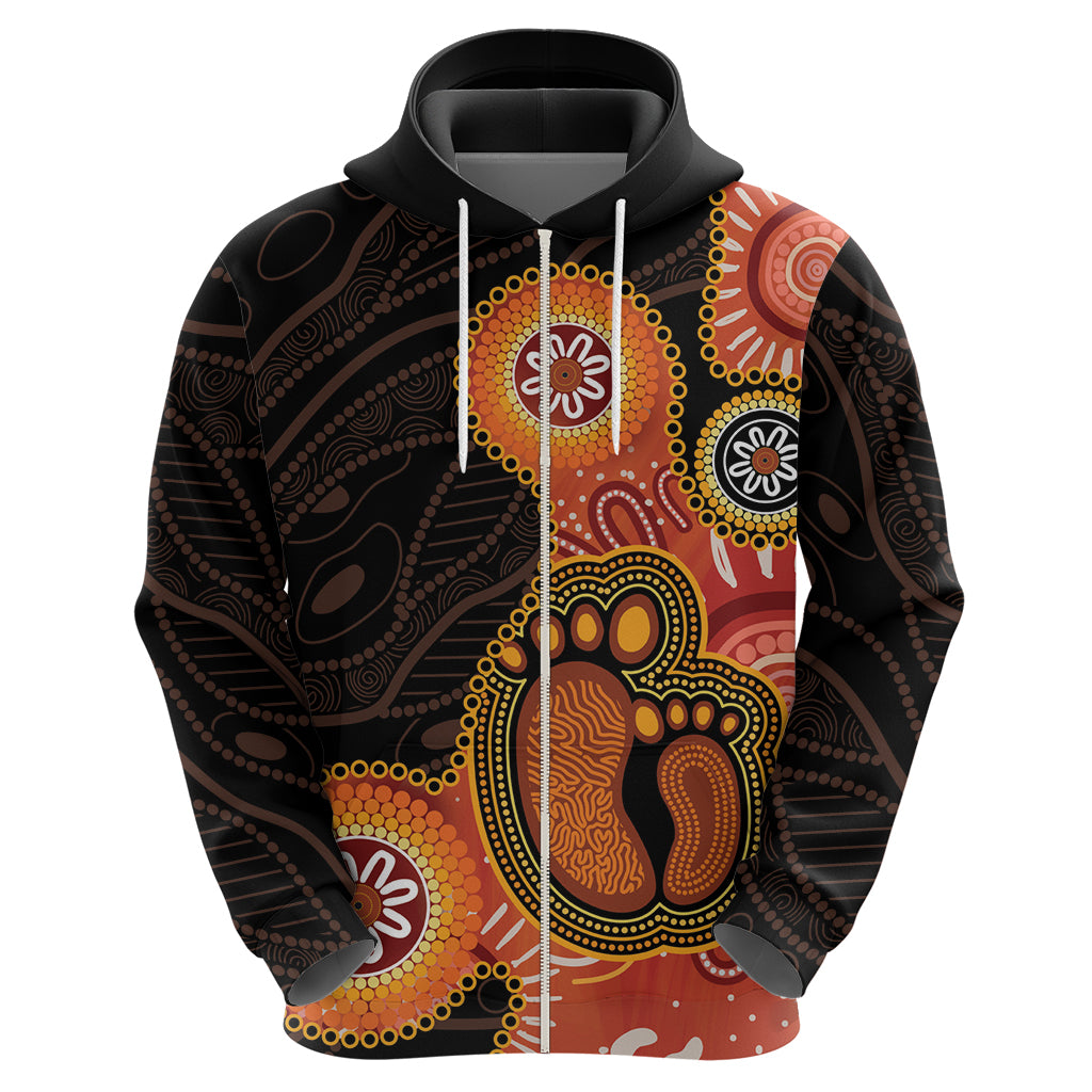 Australia Mothers Day Hoodie Mom And Baby Footprint Indigenous - Vibe Hoodie Shop