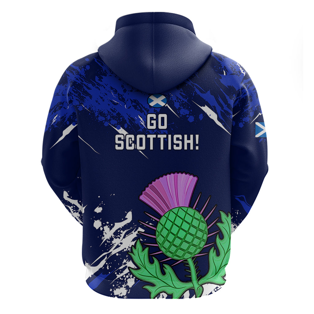Scotland Rugby Hoodie World Cup 2023 Go Scottish Thistle Grunge Style - Vibe Hoodie Shop