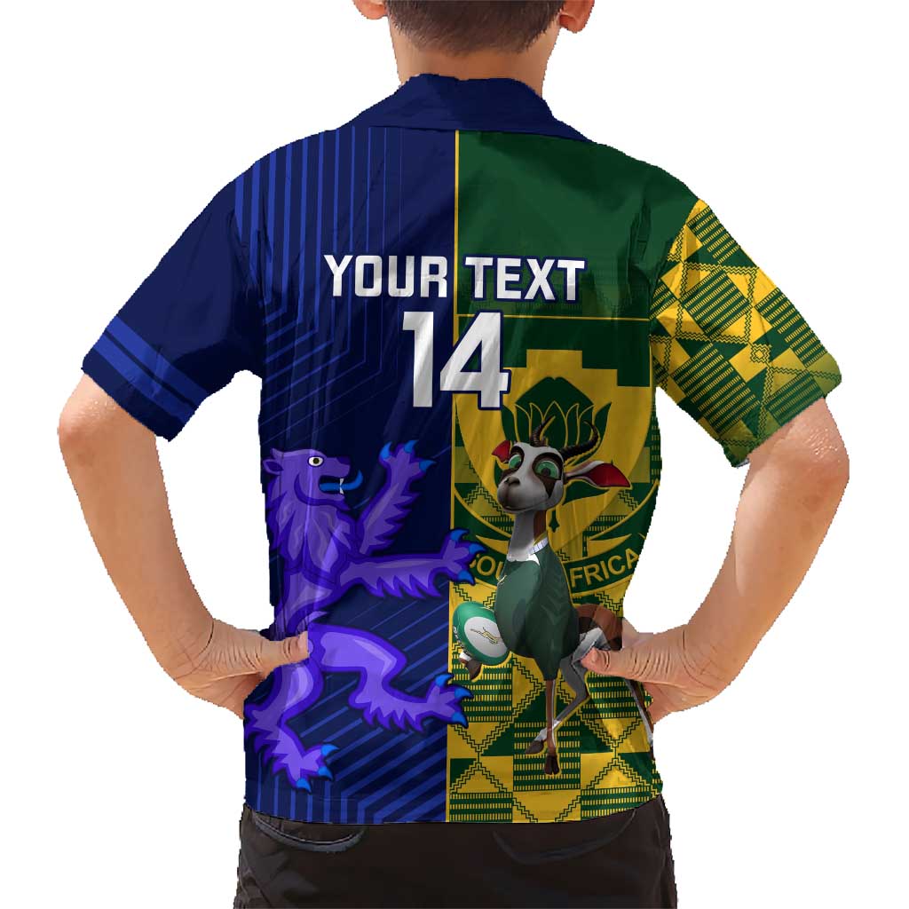 Custom South Africa And Scotland Rugby Hawaiian Shirt Springboks Thistle Together - Vibe Hoodie Shop