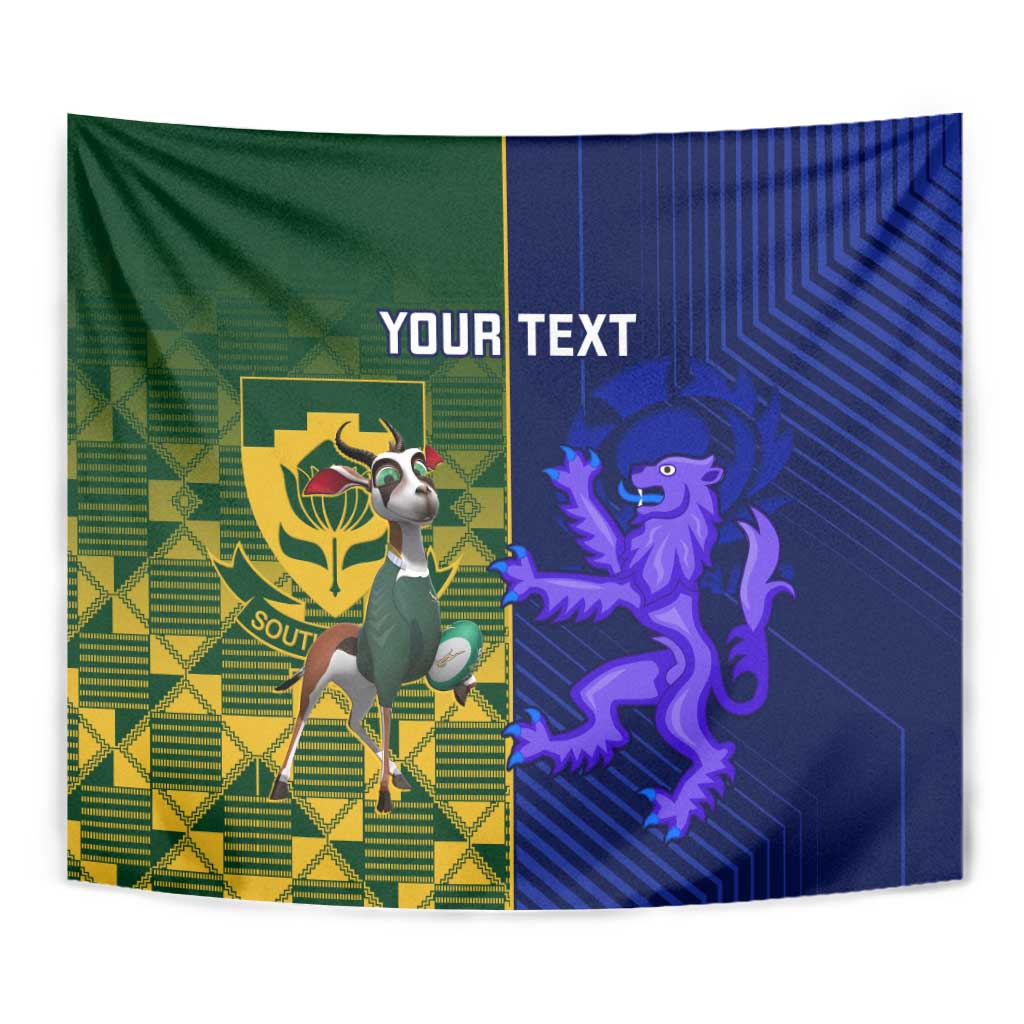 Custom South Africa And Scotland Rugby Tapestry Springboks Thistle Together - Vibe Hoodie Shop