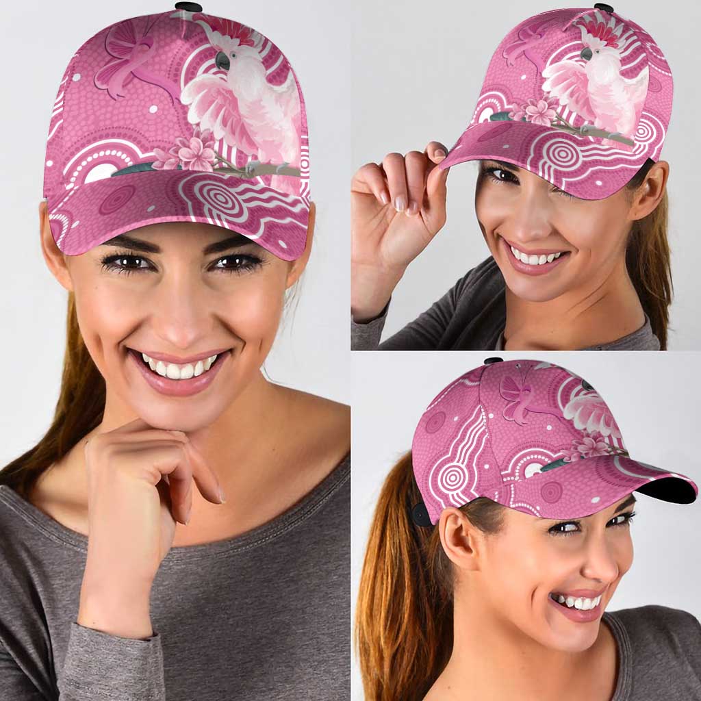 Australia Breast Cancer Awareness Classic Cap Pink Cockatoo Ribbon Aboriginal Art - Vibe Hoodie