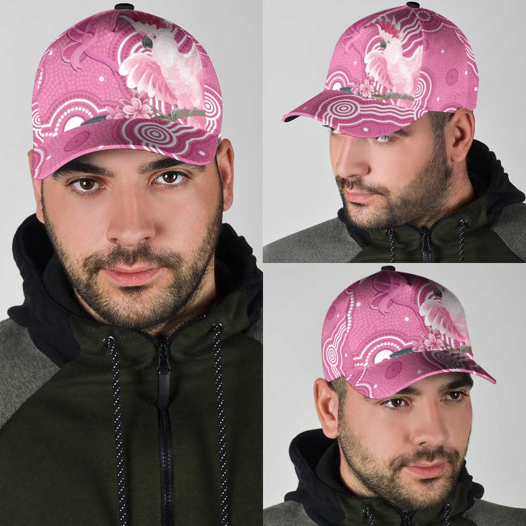 Australia Breast Cancer Awareness Classic Cap Pink Cockatoo Ribbon Aboriginal Art - Vibe Hoodie