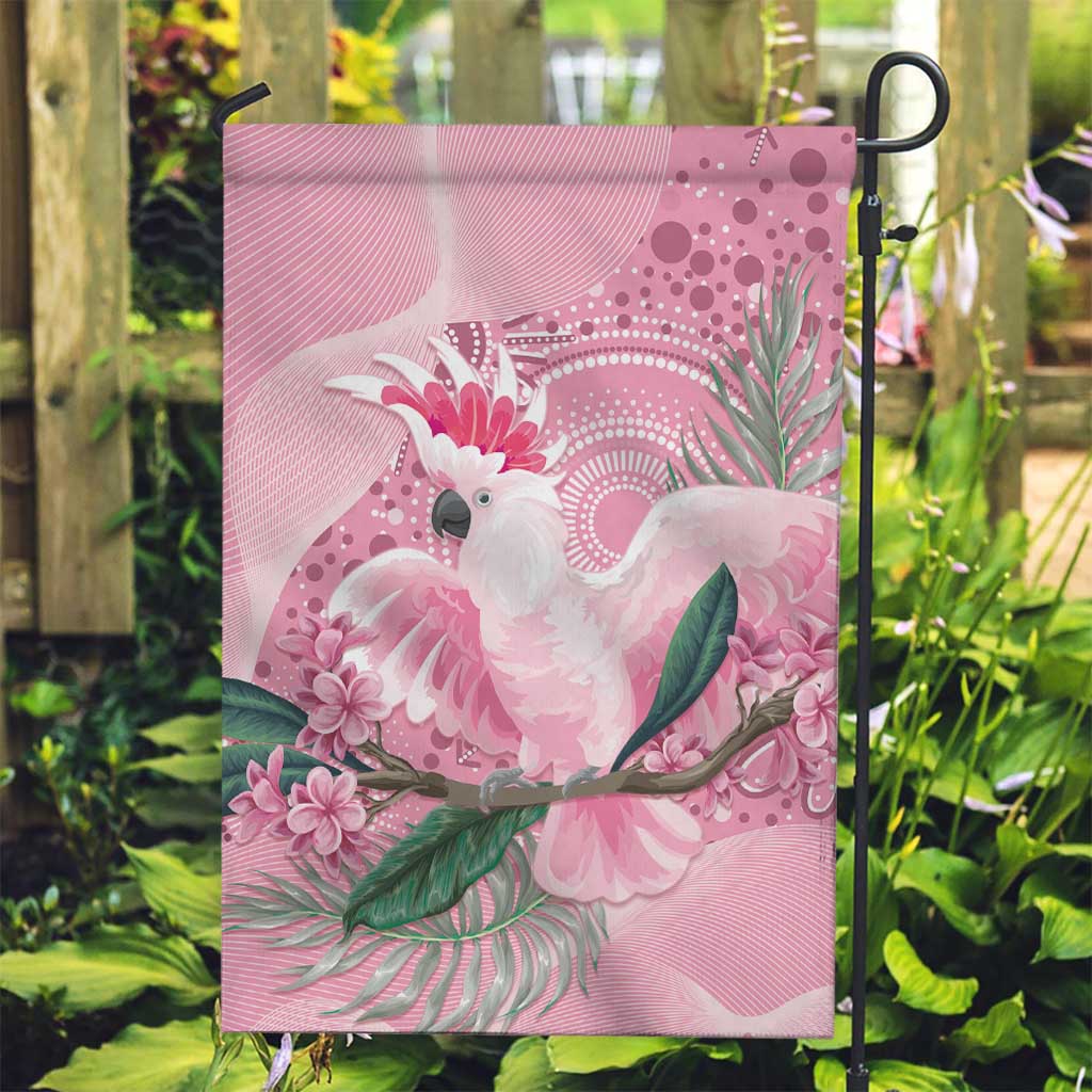 Pink Cockatoo Australia Garden Flag Aussie Cacatua Leadbeateri - Aboriginal Art - Vibe Hoodie Shop