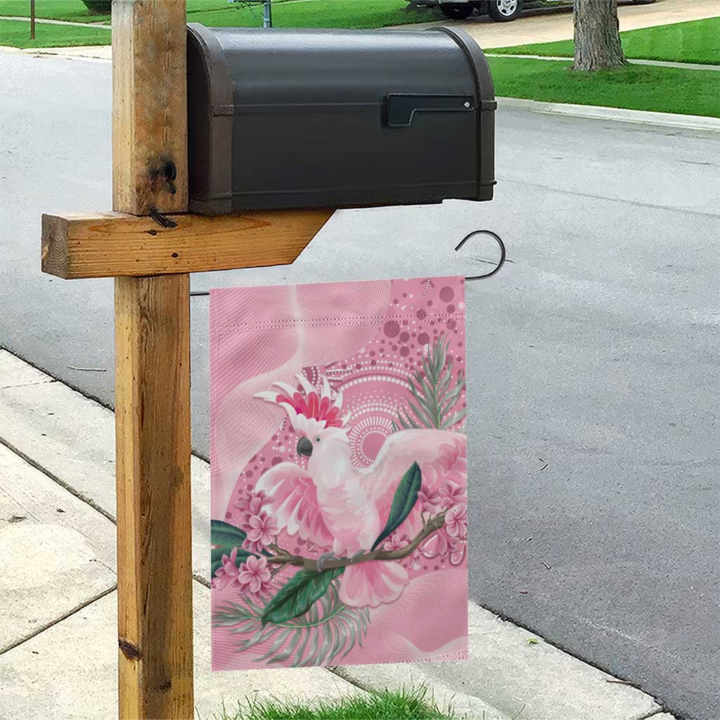 Pink Cockatoo Australia Garden Flag Aussie Cacatua Leadbeateri - Aboriginal Art - Vibe Hoodie Shop