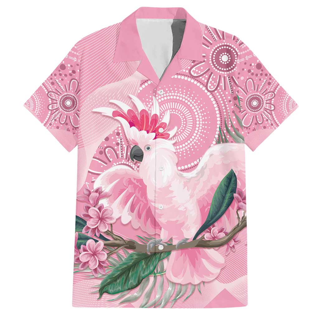 Pink Cockatoo Australia Hawaiian Shirt Aussie Cacatua Leadbeateri - Aboriginal Art - Vibe Hoodie Shop