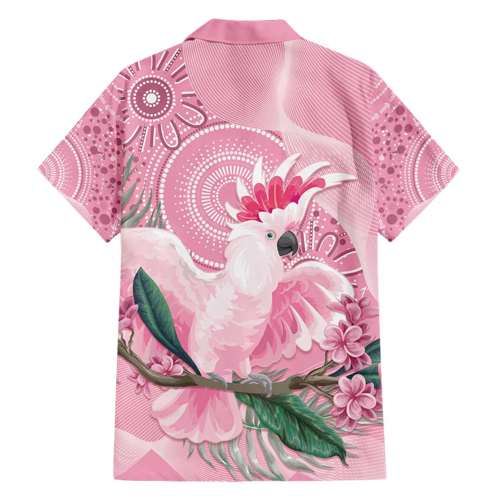 Pink Cockatoo Australia Hawaiian Shirt Aussie Cacatua Leadbeateri - Aboriginal Art - Vibe Hoodie Shop