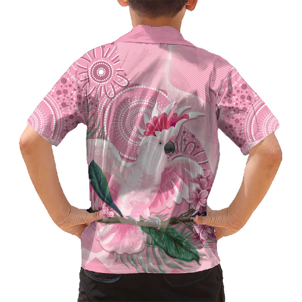 Pink Cockatoo Australia Hawaiian Shirt Aussie Cacatua Leadbeateri - Aboriginal Art - Vibe Hoodie Shop