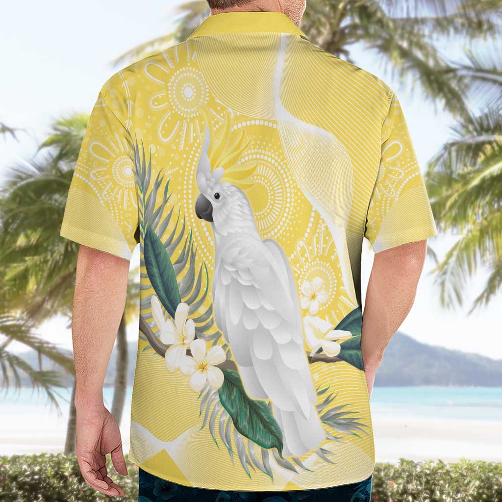 Australia Cacatua Galerita Hawaiian Shirt Sulphur-Crested Cockatoo - Aboriginal Art - Vibe Hoodie Shop