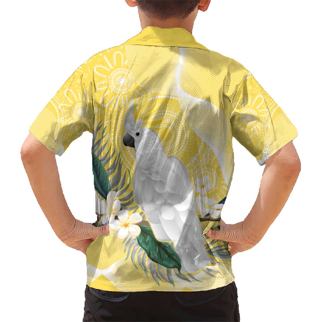 Australia Cacatua Galerita Hawaiian Shirt Sulphur-Crested Cockatoo - Aboriginal Art - Vibe Hoodie Shop