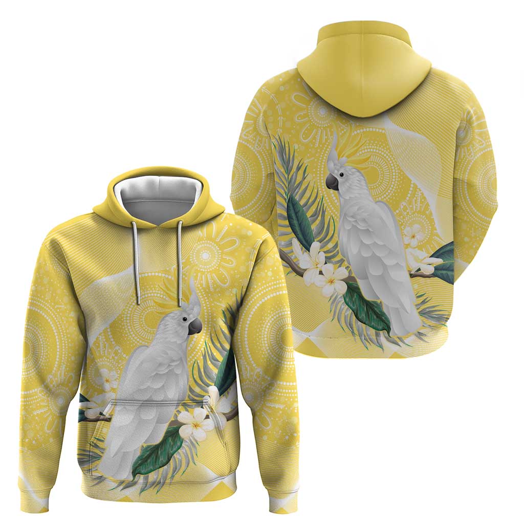 Australia Cacatua Galerita Hoodie Sulphur-Crested Cockatoo - Aboriginal Art - Vibe Hoodie Shop