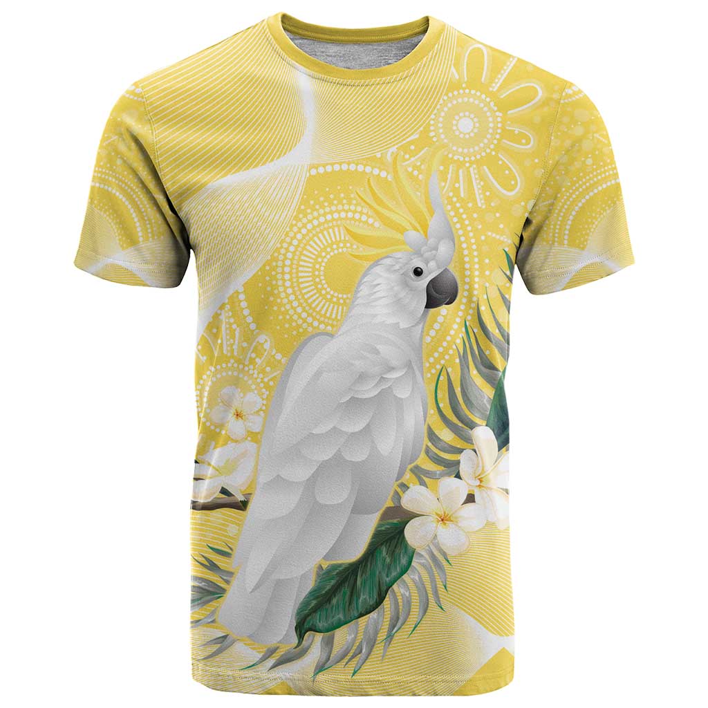 Australia Cacatua Galerita T Shirt Sulphur-Crested Cockatoo - Aboriginal Art - Vibe Hoodie Shop