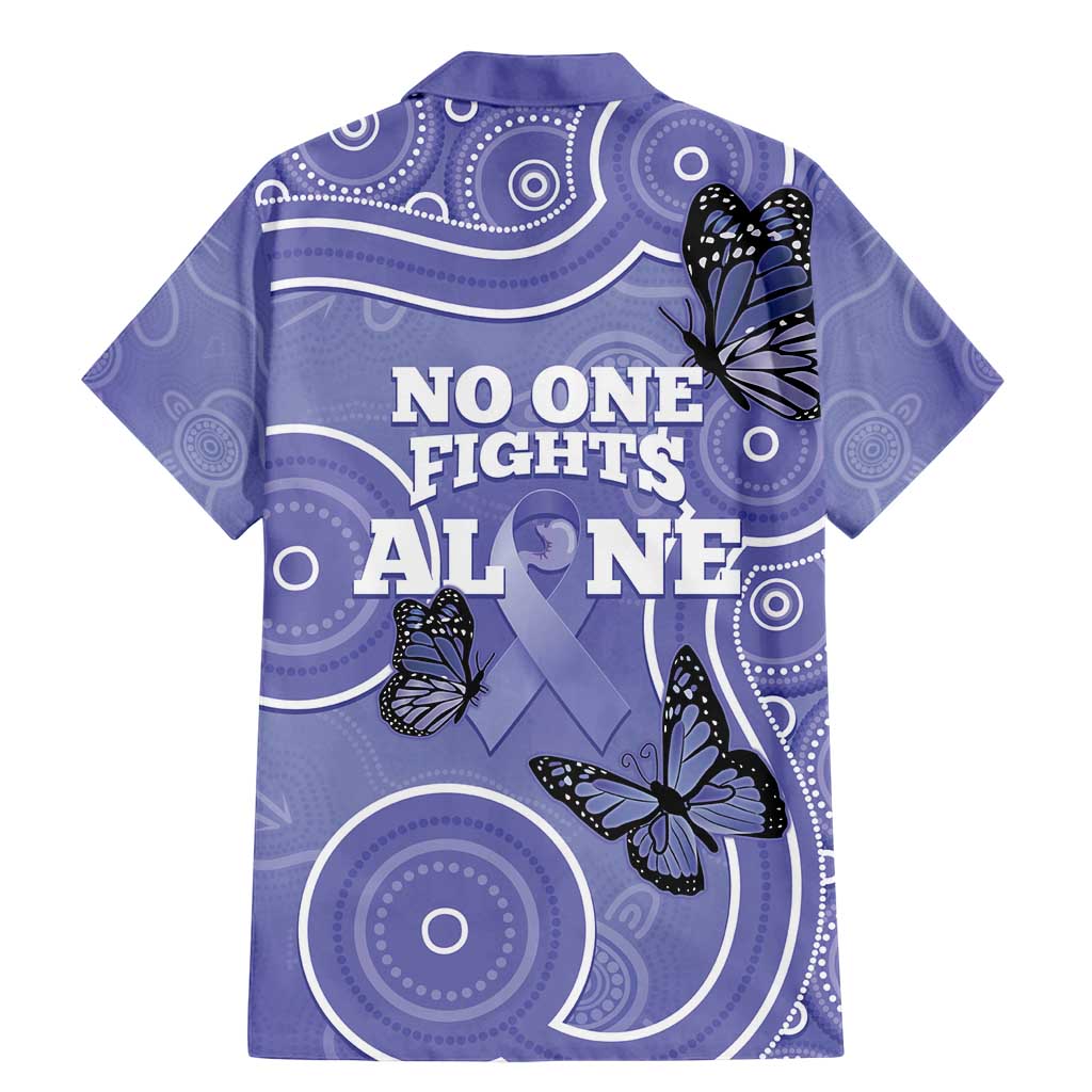 Australia Stomach Cancer Awareness Family Matching Mermaid Dress and Hawaiian Shirt No One Fights Alone Aboriginal Art
