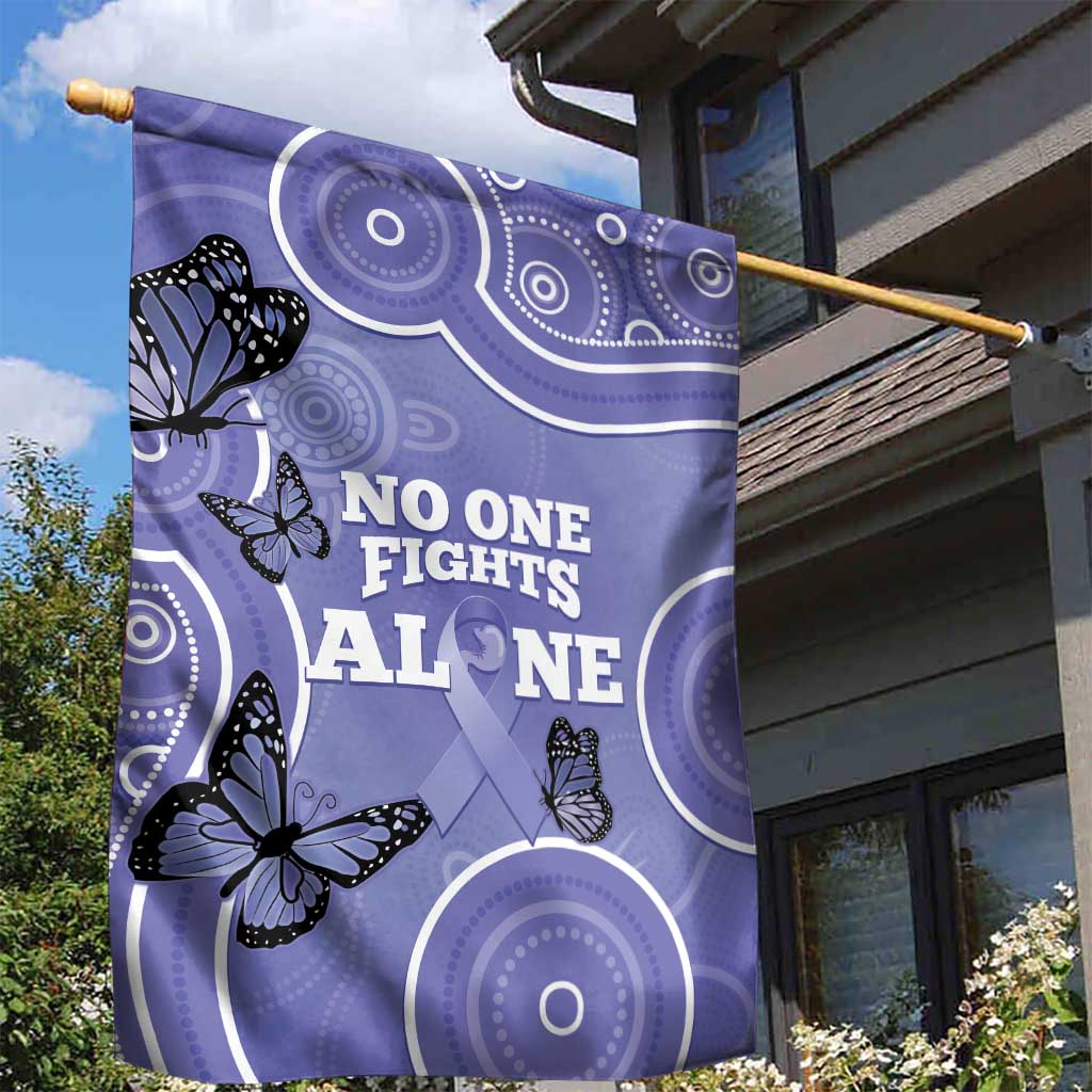 Australia Stomach Cancer Awareness Garden Flag No One Fights Alone Aboriginal Art - Vibe Hoodie Shop