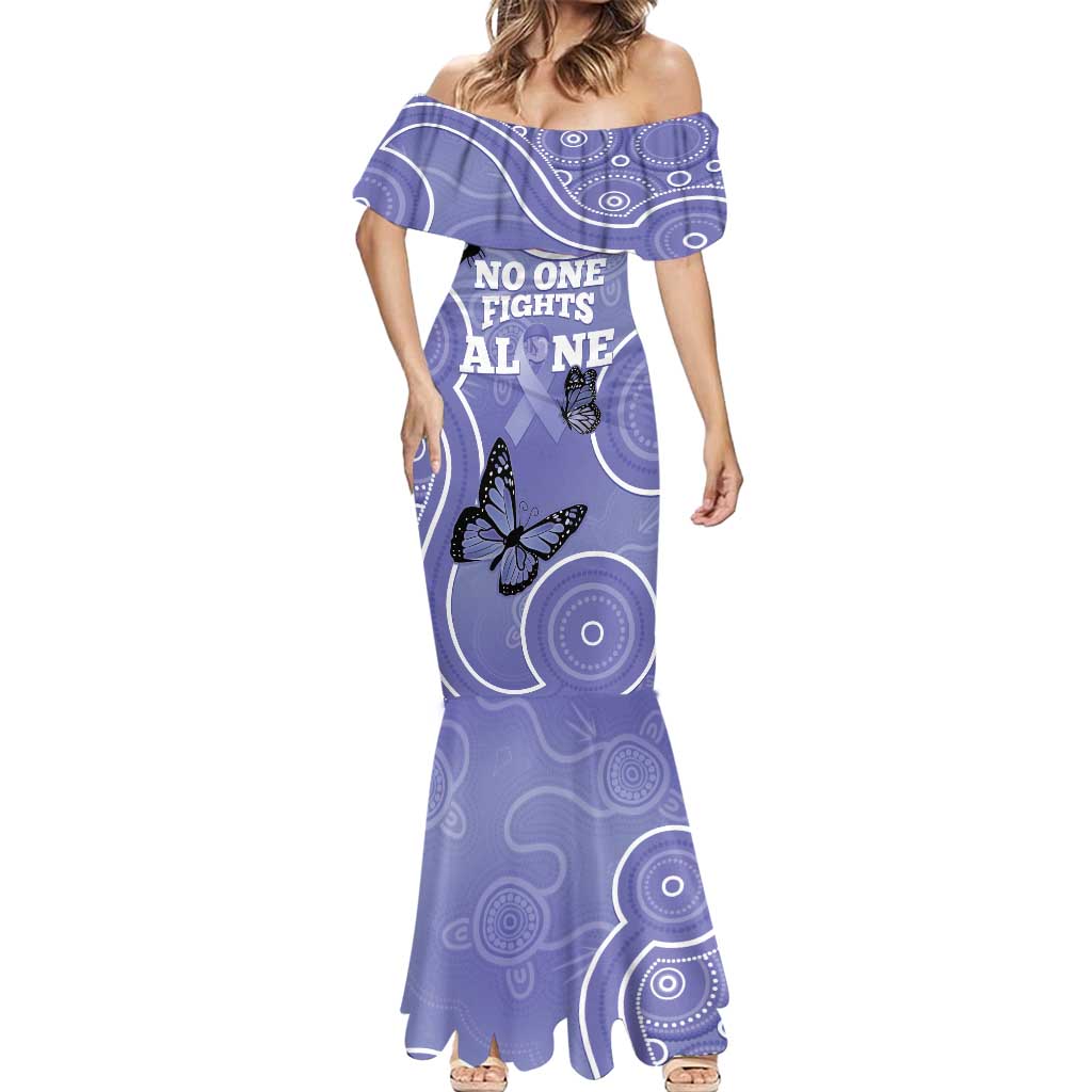 Australia Stomach Cancer Awareness Mermaid Dress No One Fights Alone Aboriginal Art