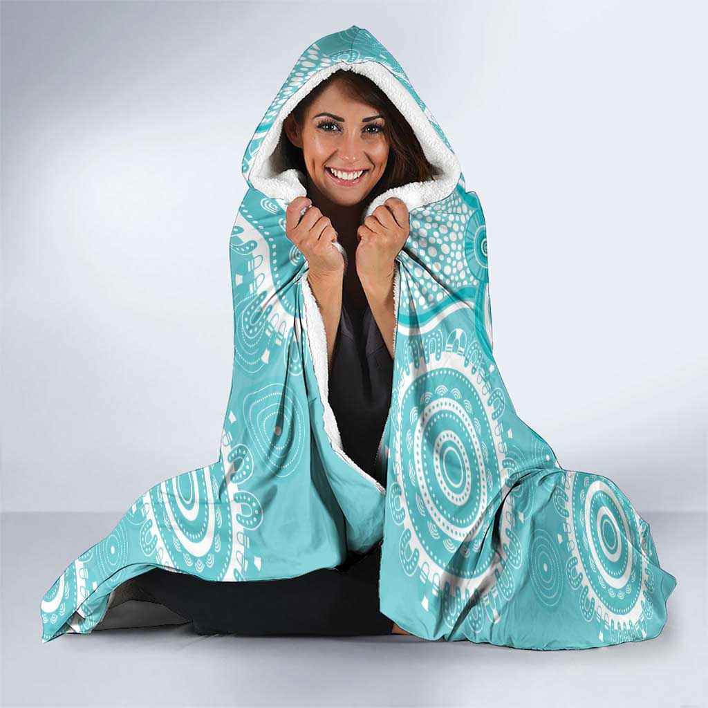 Australia Cervical Cancer Awareness Month Hooded Blanket Brave Strong Butterfly Aboriginal Art