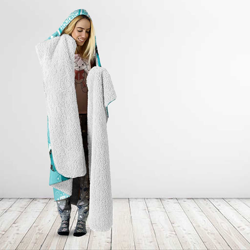 Australia Cervical Cancer Awareness Month Hooded Blanket Brave Strong Butterfly Aboriginal Art