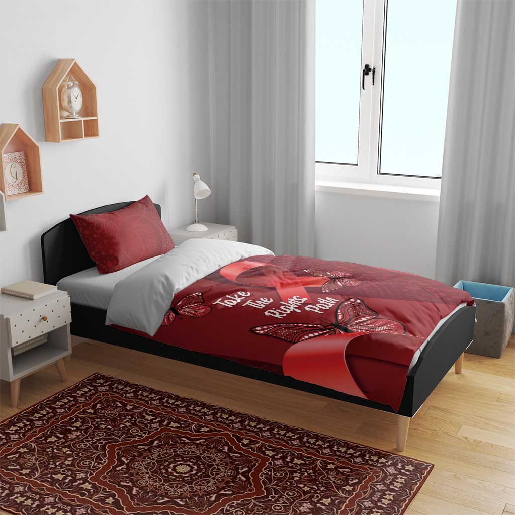 Australia AIDS Awareness Month Bedding Set Take The Rights Path Aboriginal Art - Vibe Hoodie Shop