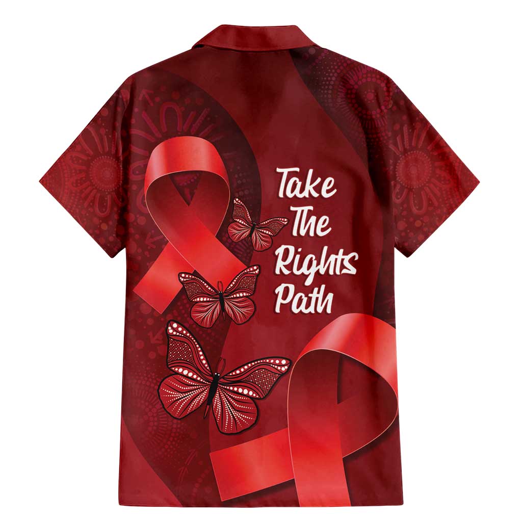 Australia AIDS Awareness Month Family Matching Mermaid Dress and Hawaiian Shirt Take The Rights Path Aboriginal Art