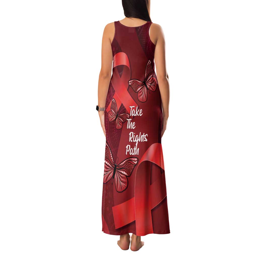Australia AIDS Awareness Month Family Matching Tank Maxi Dress and Hawaiian Shirt Take The Rights Path Aboriginal Art