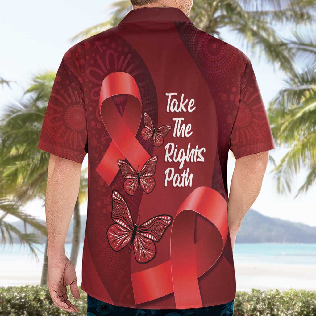 Australia AIDS Awareness Month Hawaiian Shirt Take The Rights Path Aboriginal Art - Vibe Hoodie Shop