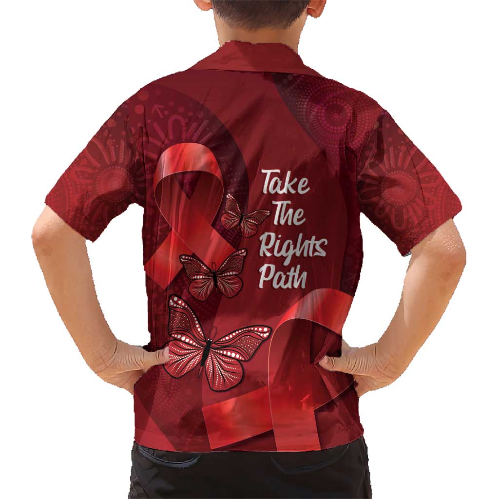 Australia AIDS Awareness Month Hawaiian Shirt Take The Rights Path Aboriginal Art - Vibe Hoodie Shop