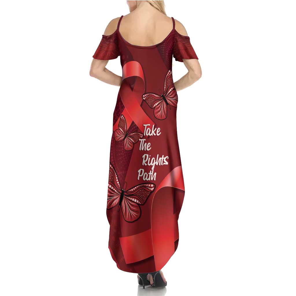 Australia AIDS Awareness Month Summer Maxi Dress Take The Rights Path Aboriginal Art
