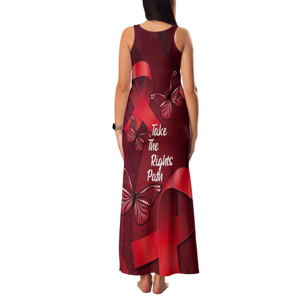 Australia AIDS Awareness Month Tank Maxi Dress Take The Rights Path Aboriginal Art