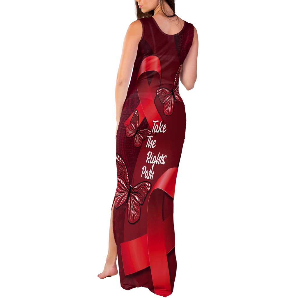 Australia AIDS Awareness Month Tank Maxi Dress Take The Rights Path Aboriginal Art