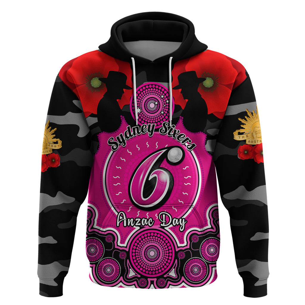 Sydney Sixers ANZAC 2024 Hoodie Lest We Forget Poppy Mix Camouflage - Vibe Hoodie Shop