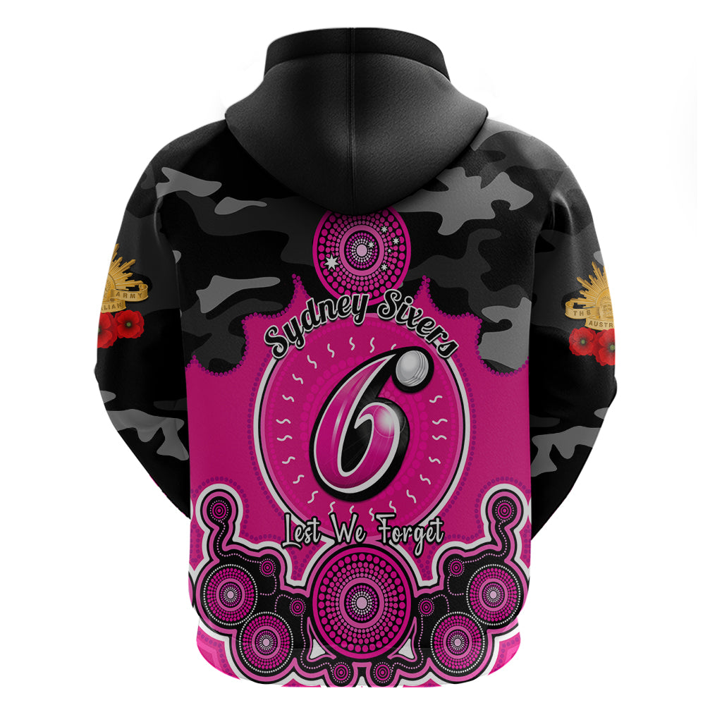 Sydney Sixers ANZAC 2024 Hoodie Lest We Forget Poppy Mix Camouflage - Vibe Hoodie Shop
