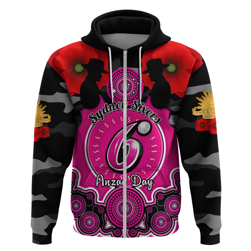 Sydney Sixers ANZAC 2024 Hoodie Lest We Forget Poppy Mix Camouflage - Vibe Hoodie Shop