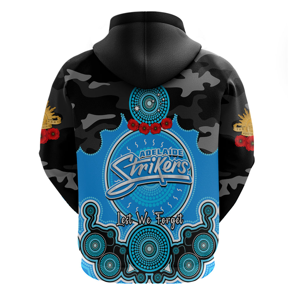 Adelaide Strikers ANZAC 2024 Hoodie Lest We Forget Poppy Mix Camouflage - Vibe Hoodie Shop