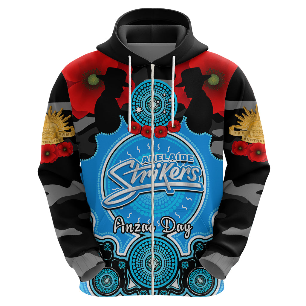 Adelaide Strikers ANZAC 2024 Hoodie Lest We Forget Poppy Mix Camouflage - Vibe Hoodie Shop