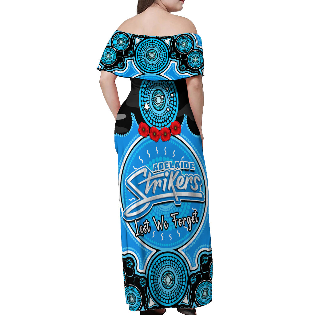 adelaide-strikers-anzac-2024-off-shoulder-maxi-dress-lest-we-forget-poppy-mix-camouflage