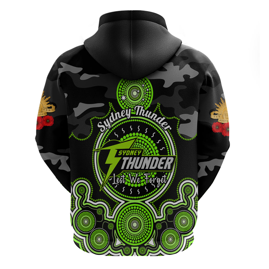 Sydney Thunder ANZAC 2024 Hoodie Lest We Forget Poppy Mix Camouflage - Vibe Hoodie Shop
