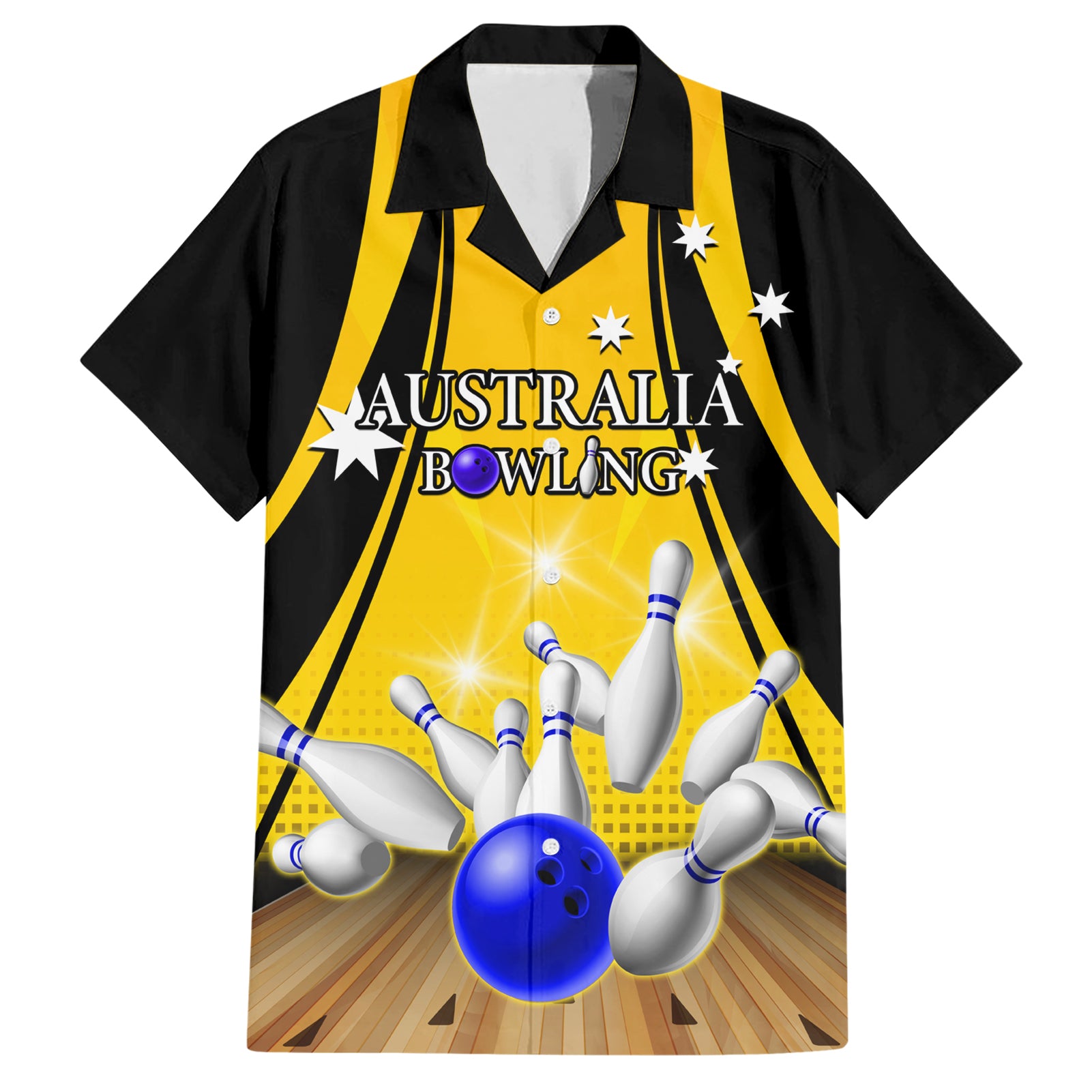 Australia Bowling Hawaiian Shirt I Am A Bowling Pin Curve Style - Vibe Hoodie Shop