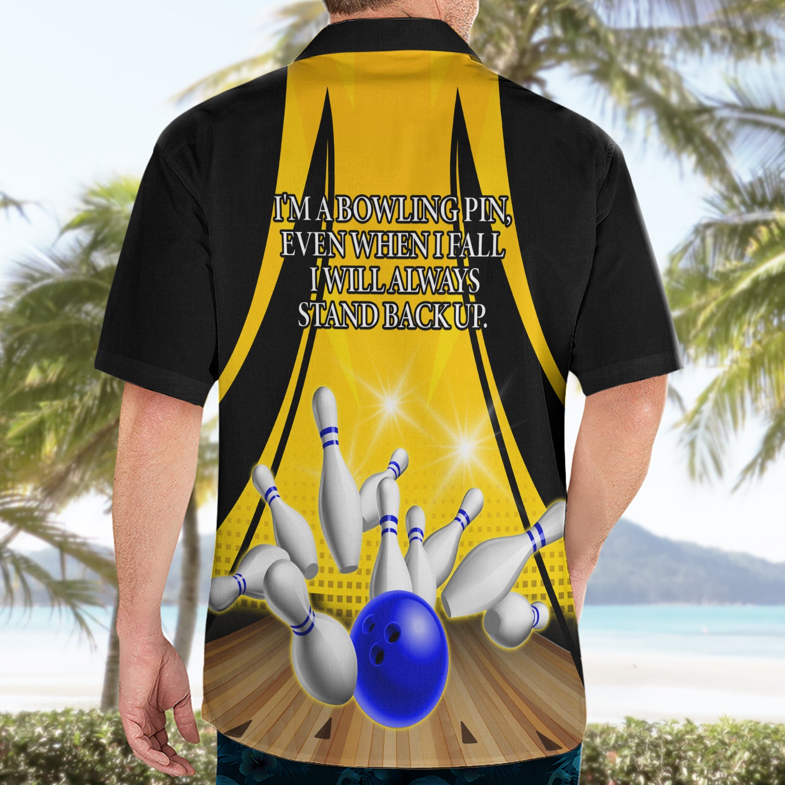 Australia Bowling Hawaiian Shirt I Am A Bowling Pin Curve Style - Vibe Hoodie Shop
